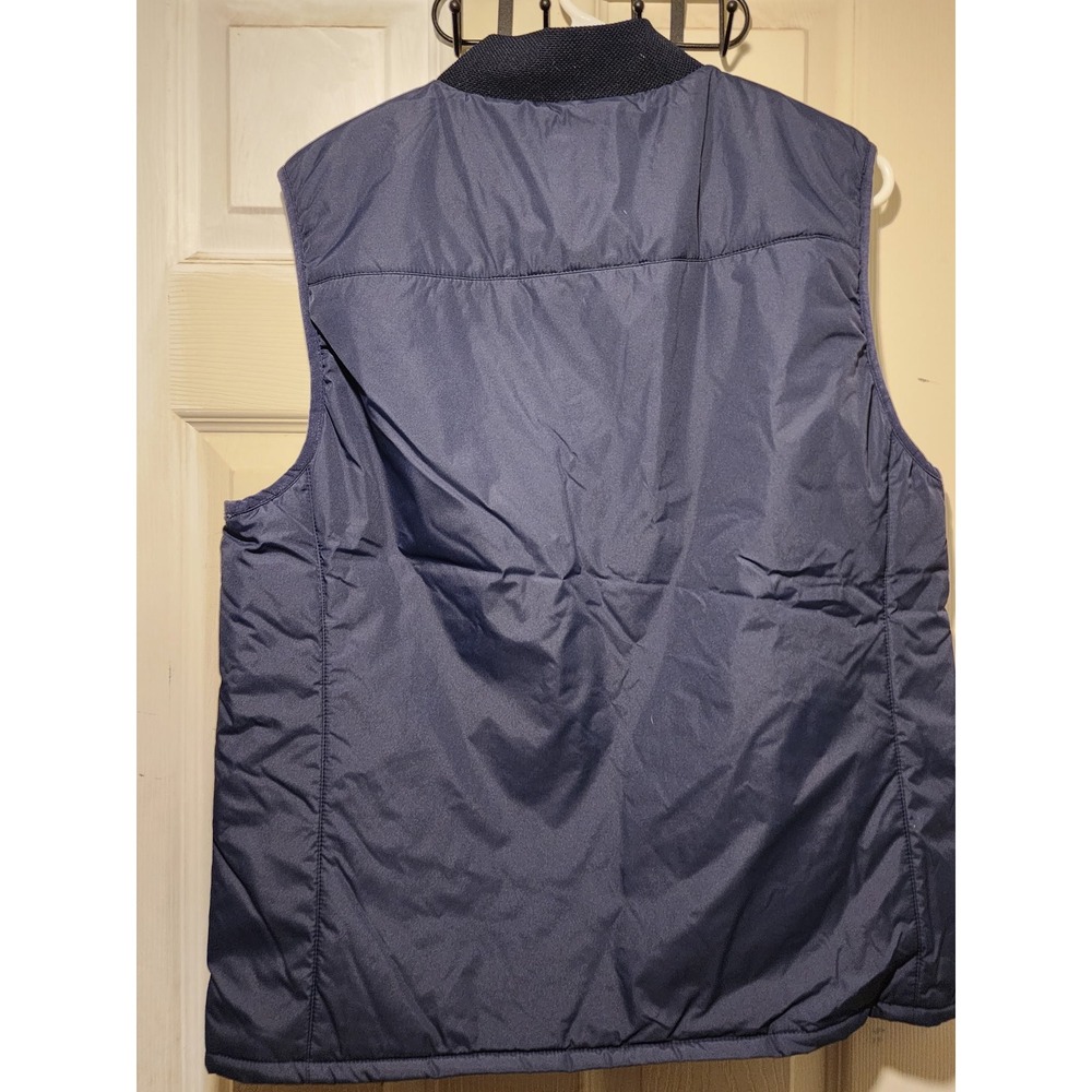 Oxford Watkins Mixed Media Vest Classic Navy Blue Medium NWT Water Repellent Zip - Picture 2 of 4